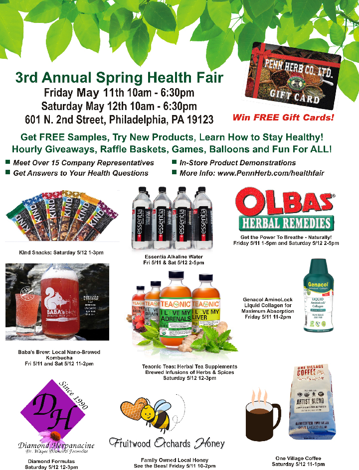 Penn Herb Health Fair 2017 - 601 North Second Street, Philadelphia, PA